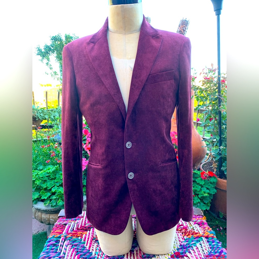 NWOT ROBERT GRAHAM VELOUR BLAZER